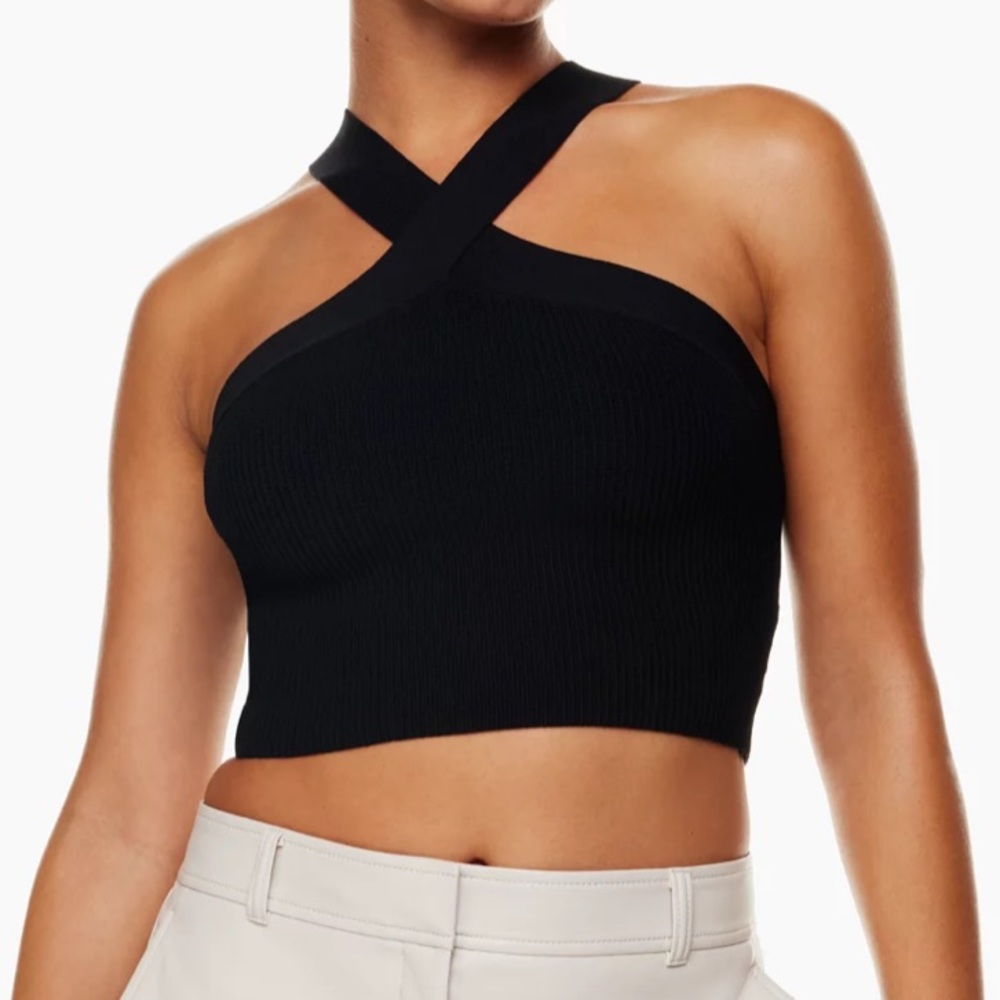 Aritzia Sculpt Knit Criss Cross Cropped Tank